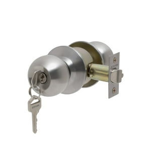 Stark Design - Cerradura De Pomo Cilíndrica, Acceso Principal - Bodega. (Acero Inoxidable 304). Sku: Sdp20-Ai