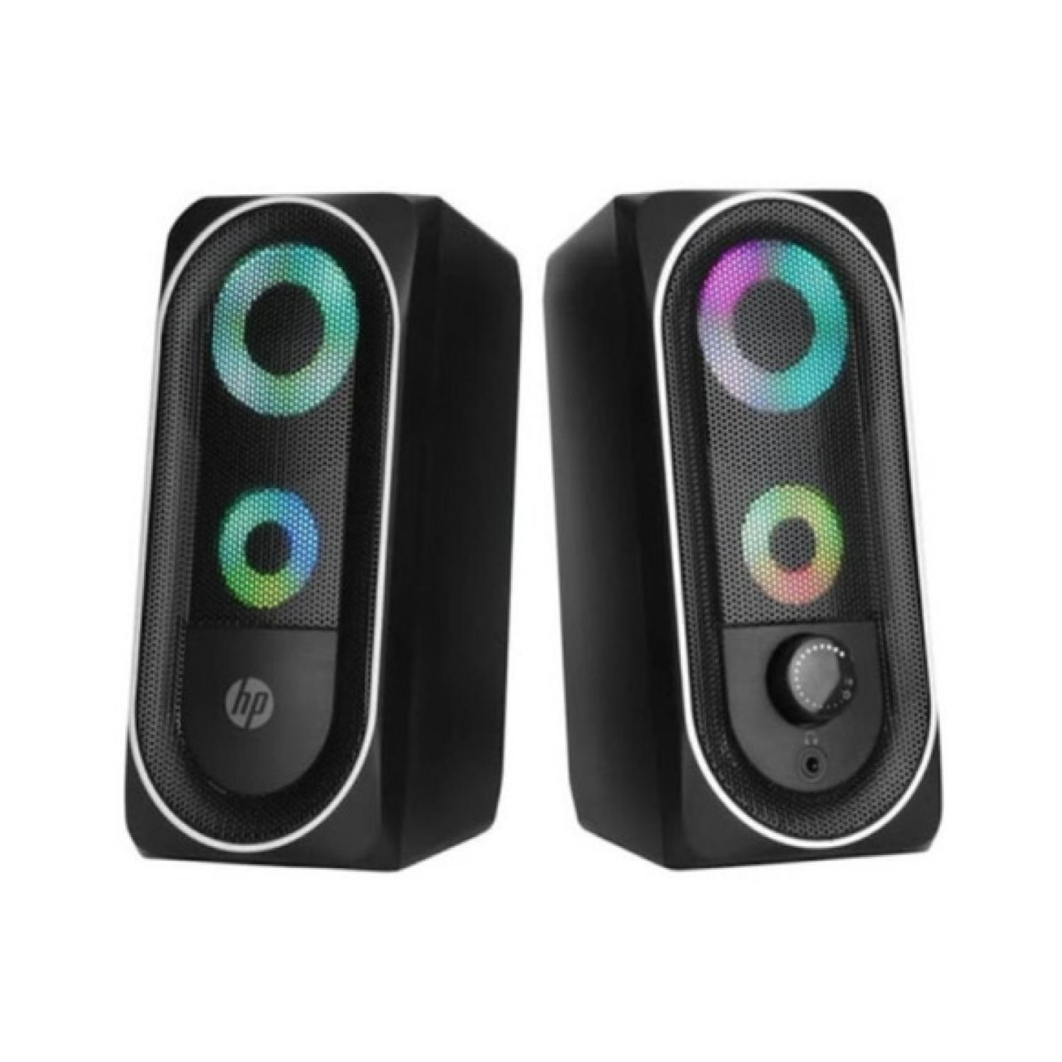 Hp - Parlantes Gamer Rgb Para Pc Negro Dhe-6001