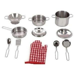 Total Upgrate - Juguete Set De Vajilla 14 Piezas De Acero