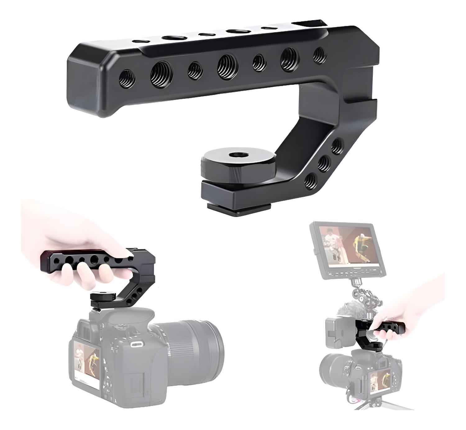 Genérica - Soporte Manual De Cámaras Micrófono Luces Slr Estabilizador Negro