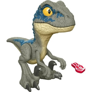 Dinosaurio De Juguete Mattel Jurassic World Mega Roar Blue Velociraptor