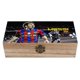 thumbnail image 1 of Lionel Messi-theme Wooden Storage Box Rustic Wood Organizer Box Decorative Keepsake Box Multipurpose Desktop Storage Chest for Home Office Jewelry Trinkets Crafts Supplies, 1 of 6