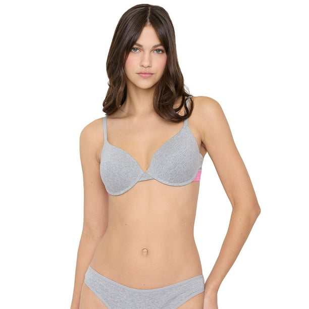 Sostén Mujer Cotton Copa C Gris Melange Corona