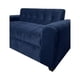 thumbnail image 2 of Sofa Dos Cuerpos Brazo Redondo Felpa Azul Marino, 2 of 3