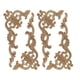 thumbnail image 2 of 4 Piezas De Madera Tallada Apliques Onlay Puerta Muebles Adornos Ornamentales 18x7CM, 2 of 3