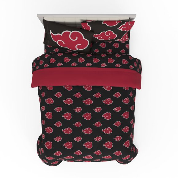 Juego de ropa de cama Franco Collectibles Naruto Akatsuki, tamaño completo