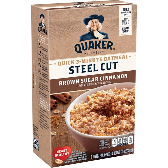 Avena Cortada Quaker con Azúcar Morena y Canela 384g