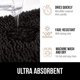 thumbnail image 4 of Alfombra de baño GORILLA GRIP de chenilla, 30 x 20 cm, absorbente, color negro, 4 of 9