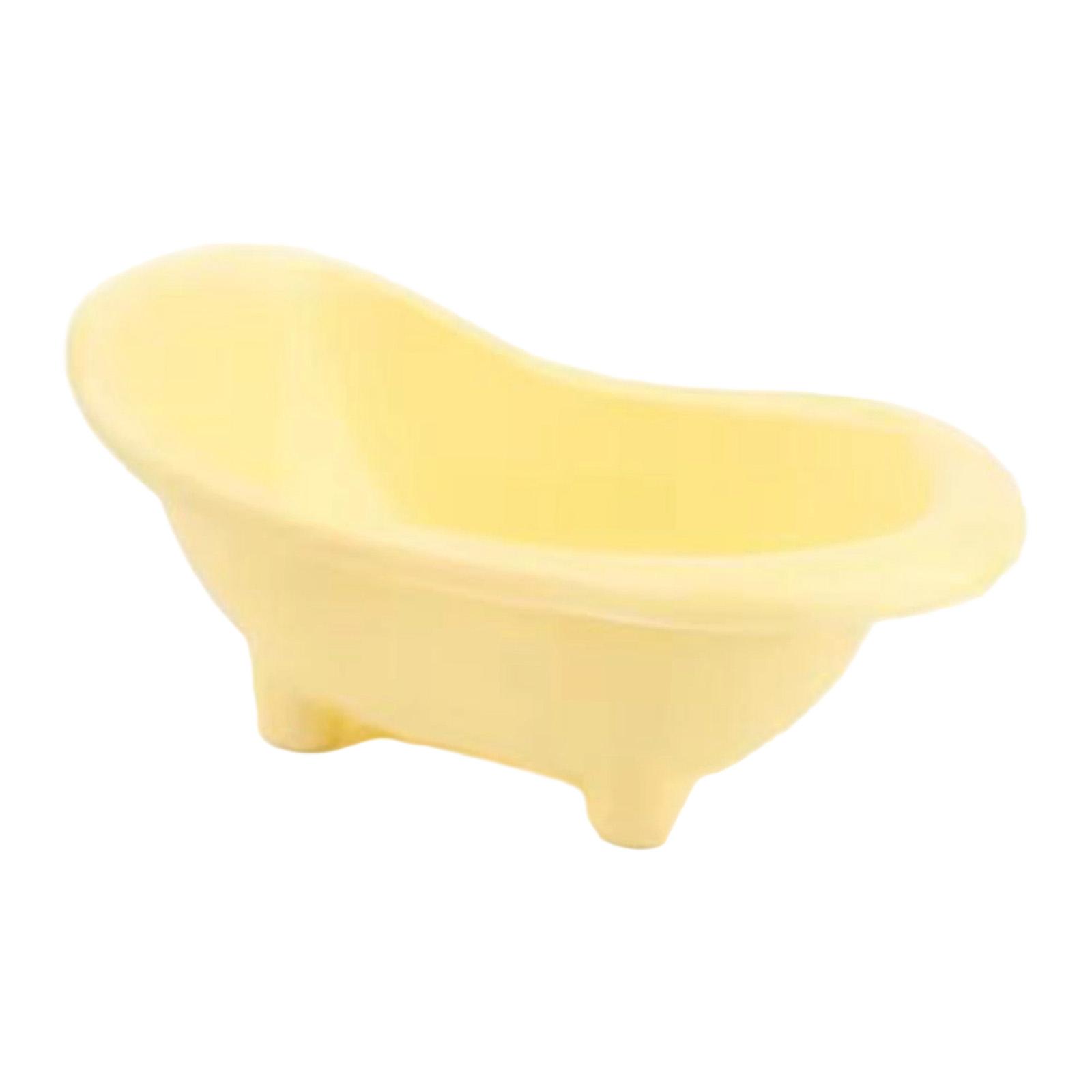 Magideal - Bañera Para Hámster, Caja De Arena Para Baño, Accesorios, Contenedor De Acrílico Para Escondite, Material Pp, Adecuado Para Mascotas Pequeñas, Baño De Amarillo