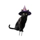 thumbnail image 3 of Estatua De Gato Para Jardín, Decoración De Halloween, Estaca De Animal Para Patio, Césped, 18,3 X 28 Cm, Con Sombrero Morado, 3 of 5
