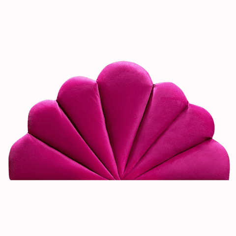 Muebles Rimar - Respaldo Coral 1 Plaza Fucsia Felpa