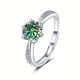 thumbnail image 1 of 1ct Moissanite Promise Ring - 925 Sterling Silver Engagement Ring for Weddings and Special Occasions - Choose from Multiple Colors - Perfect Gift for Your Loved One, 1 of 5