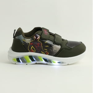 Zapatillas Con Luces Niño Spiderman Black Suit Negro Marvel