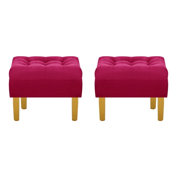 Set Pouf Wood 1c Felpa 01 Burdeo
