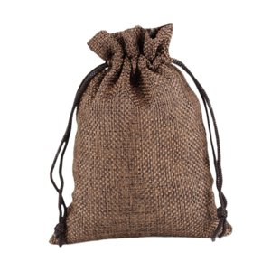Magideal - 50X Bolsas De Regalo Con Cordón Bolsa Con Cordón Bolsa Para Envolver Dulces Bolsas Para Dulces Bolsas De Regalo Para Golosinas Comestibles Cumpleaños Marrón Oscuro