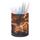 thumbnail image 1 of Eddie Munson-theme Cylinder Pen Holder Pencil Organizer with Flannel Lining PVC Leather Material Cardboard Base for study work 10*8CM, 1 of 6