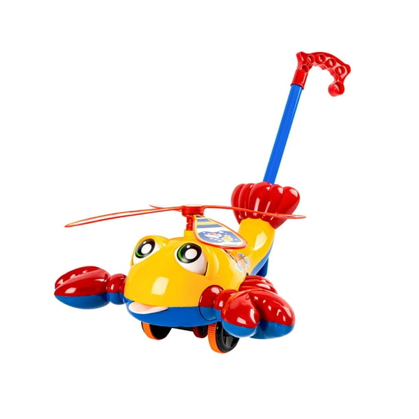 Juguete De Empuje Manual, Juguetes De Aprendizaje De Langosta, Carrito De Bebé Para Niñas, Niños, Bebés, Niños Pequeños, Amarillo