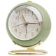 thumbnail image 1 of Reloj de metal de estilo europeo, ingenioso, silencioso, redondo, electrónico, de cuarzo, para niños, para sala de estar y dormitorio, verde claro., 1 of 5