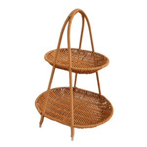 Bothyi - Cesta De Frutas, Estante De Frutas, Decoración, Pan, Almacenamiento De Alimentos Para Cocina, Escritorio De Vacaciones, 2 Niveles