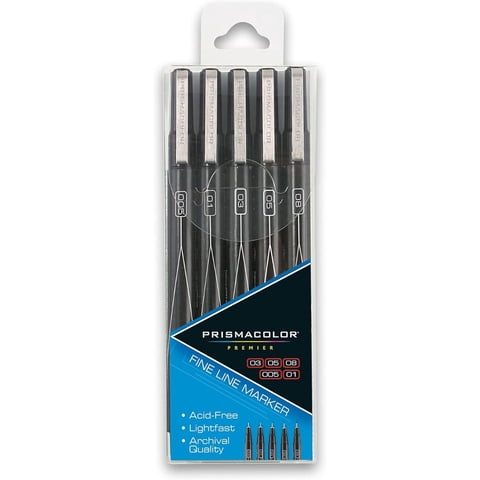 Tiralíneas Prismacolor Premier Set 5 Negros