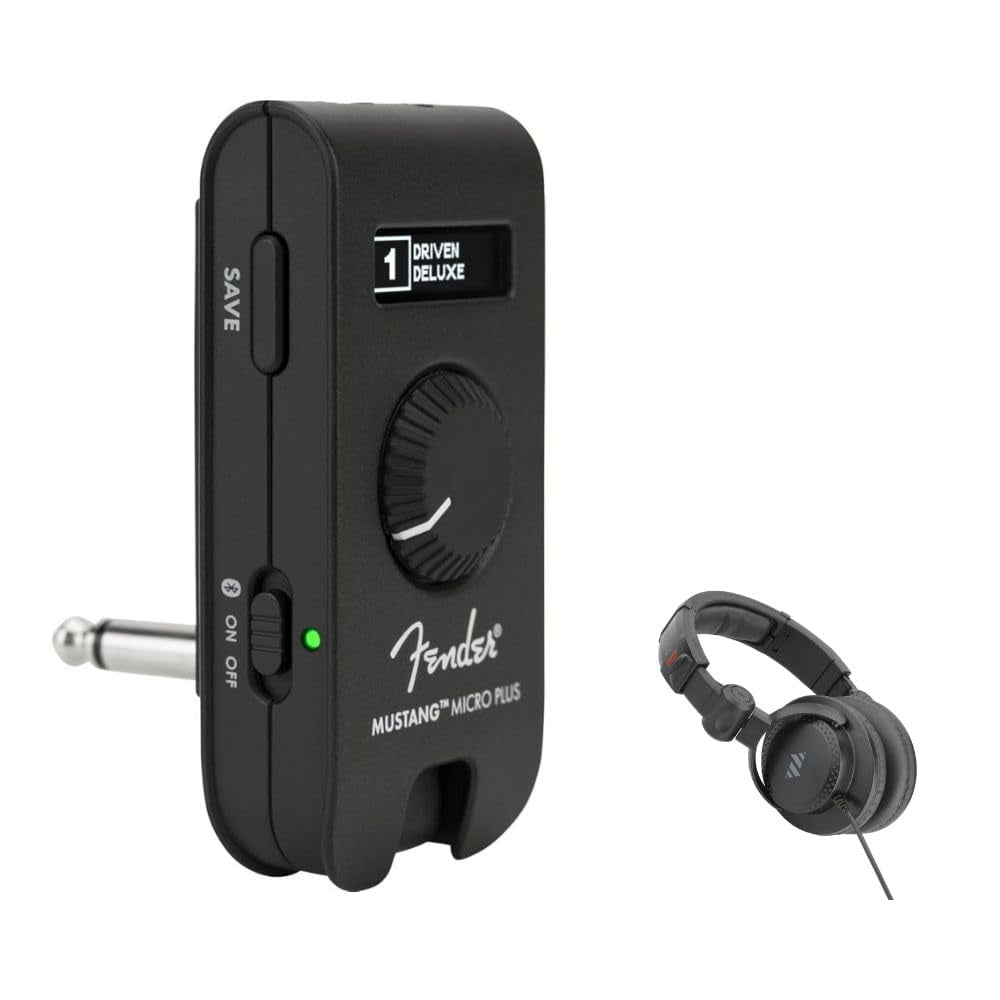 Amplificador De Auriculares Fender Mustang Micro Plus Con Auriculares