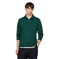 Polo Tommy Hilfiger De Manga Larga Para Hombre, Corte Regular, Verde
