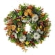 thumbnail image 1 of 1pc Festive Autumn Pumpkin Wreath with Eucalyptus Berries - Perfect for Halloween, Harvest Festival, Thanksgiving, and Home Decor, 1 of 4