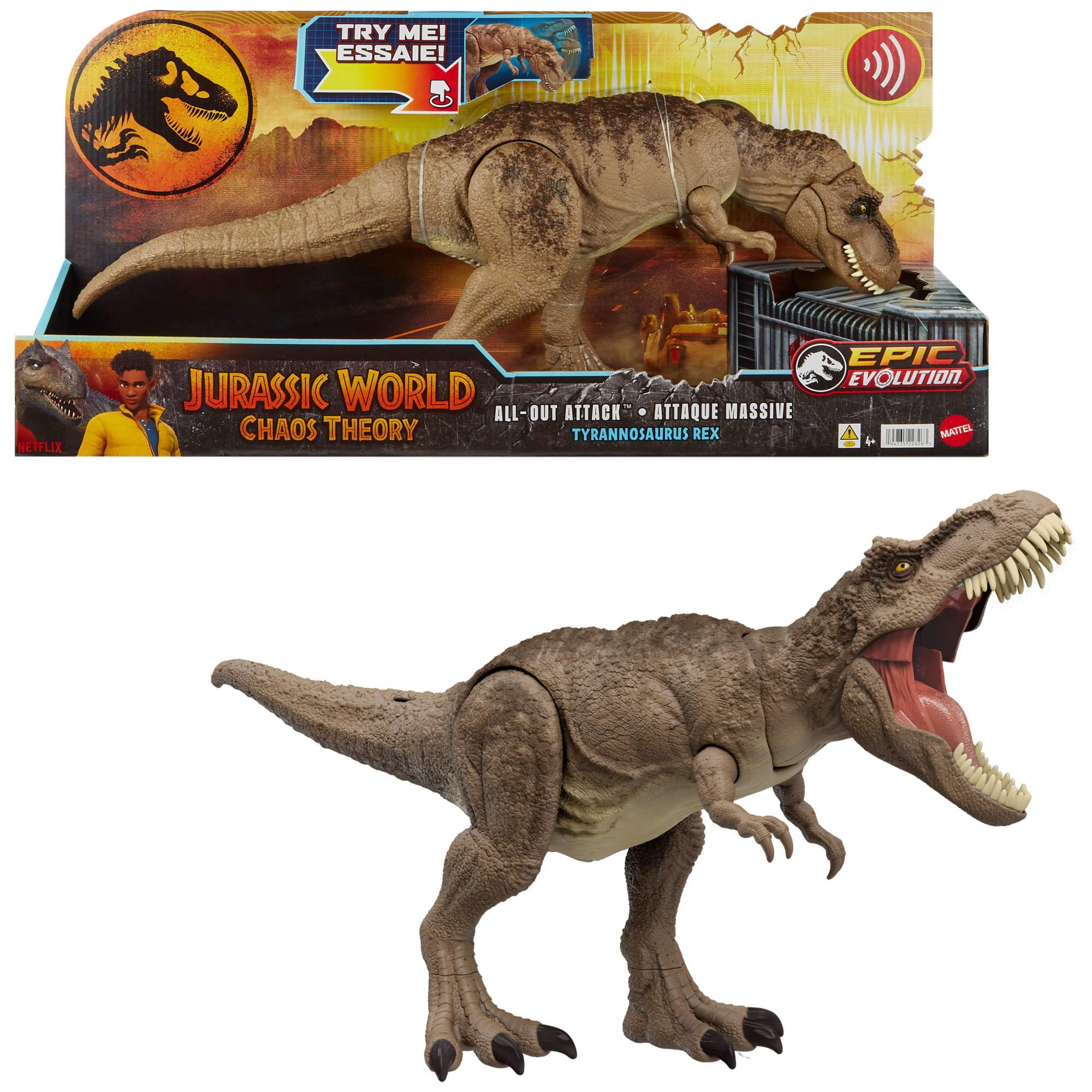 Figura De Acción Toy Mattel Jurassic World T. Rex Attack