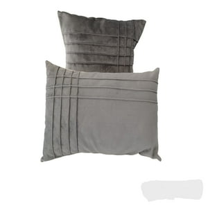 Gios - Pack 2 Cojines Decorativo Alforza Gris