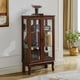 thumbnail image 1 of Curio Cabinet Lighted Curio Diapaly Cabinet with Adjustable Shelves and Mirrored Back Panel, Tempered Glass Doors (Walnut, 3 Tier), (E26 light bulb not included), 1 of 3