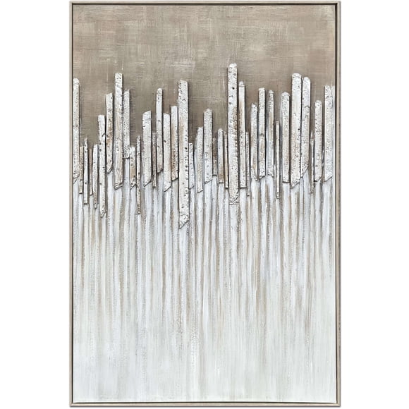Cuadro Decorativo Abstracto Pintado a Mano Goteo Terrenal II 80x120