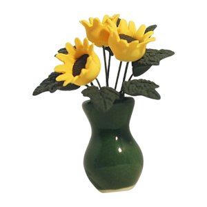 Magideal - 1/12 Casa De Muñecas Girasoles Casa De Muñecas Flores En Miniatura Para Jardín De Hadas Casa De Muñecas Accesorios Decoración