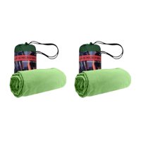 Pro Outdoor - Pack 2 Toallas Microfibra Suede Verde Verde