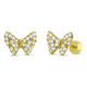 thumbnail image 1 of Aros Niña Mariposa Plata 925 Baño Oro 18k Circones Tornillo, 1 of 3