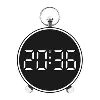 Bothyi - Reloj Despertador Digital Moderno Con Luz Ambiental Para Sala De Estar, Oficina, Mesita De Noche, Color Blanco