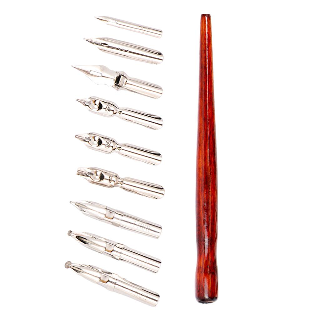 Bothyi - Cartoon Comic Dip Pen Set Caligrafía Y 9 Puntas Para Escribir Sketch Mapping