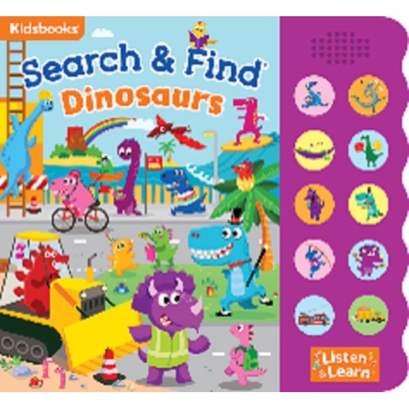 Libro Kidsbooks Busca y Encuentra Dinosaurios 10 Botones