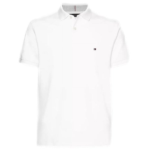 Polo Tommy Hilfiger De Corte Regular Para Hombre, Color Blanco Xxl