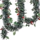 thumbnail image 5 of Adorno De Guirnalda De Oropel Navideño De 5,9 Pies Para Barandilla De Interior Y Exterior Con Patrón De Bayas De árbol De Navidad, 5 of 5