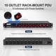 thumbnail image 2 of Soporte para rack Power Strip UltraPoE de 10 salidas y 1U con protección contra sobretensiones, 2 of 9