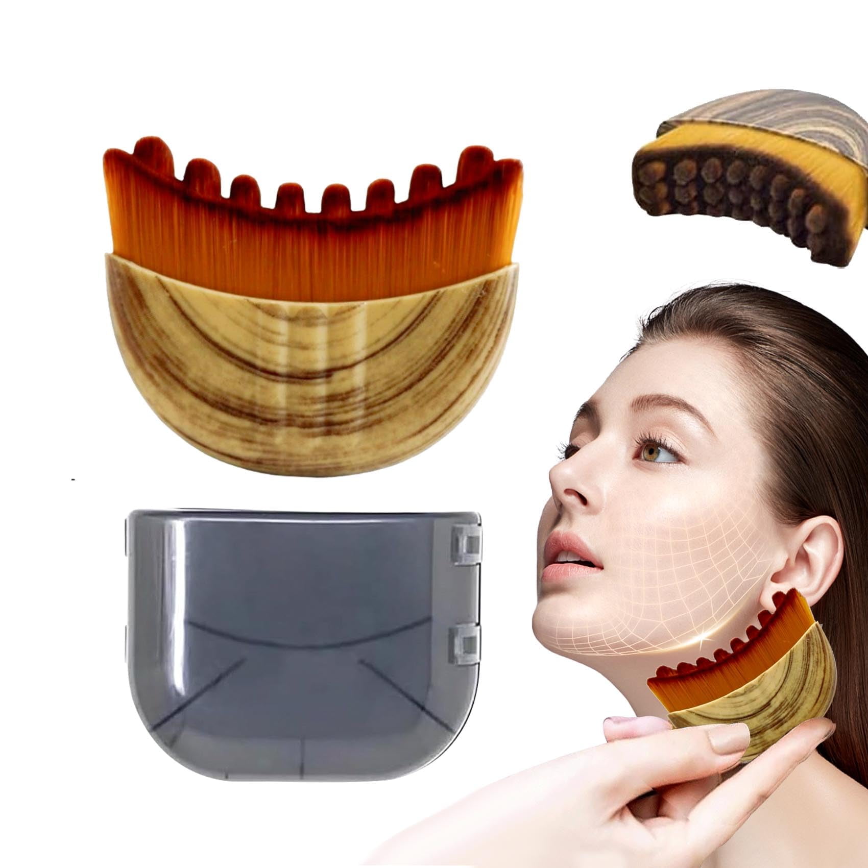 Sprsum - Cepillo Facial De Contorno Linfático, Masajeador De Drenaje Linfático