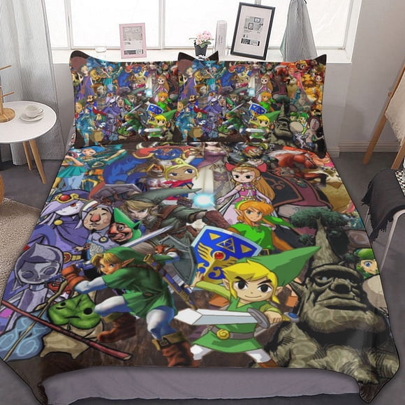 The Legend of Zelda 3-Piece Bedding Set Duvet Cover Set Soft Warm And Comfortable Soft Bed Set