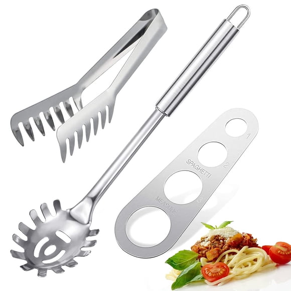 Juego de servidores de espaguetis XFYBZN de acero inoxidable, 3 piezas