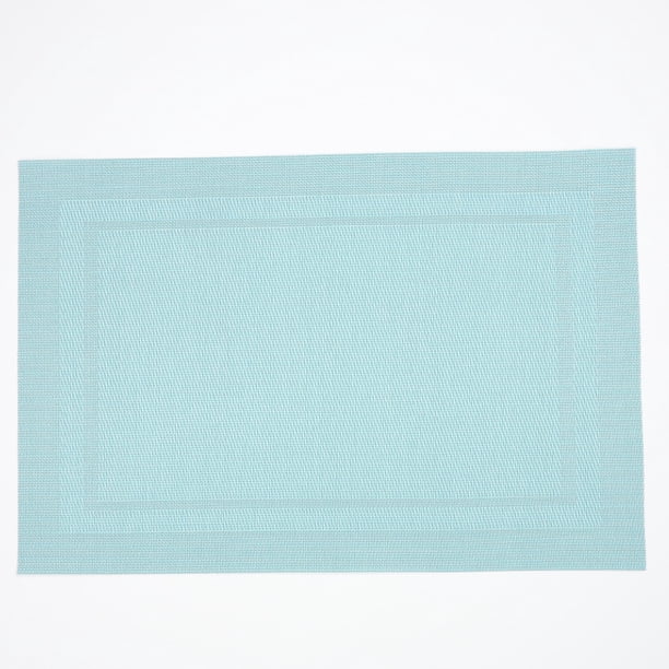 XmhyTop Juego de 6 Manteletes Individuales para Mesa, Hechos de PVC Resistente, Antideslizantes y Termorresistentes, Ideal para Hogares, Restaurantes y Cocinas, Estilo R, 45*30cm, Azul