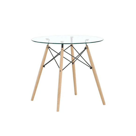 Mesa Eames de Vidrio Templado 70 cm Diámetro Artihogar