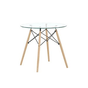 Mesa Eames De Vidrio Templado 70 Cm Diámetro Artihogar