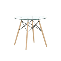 Mesa Eames De Vidrio Templado 70 Cm Diámetro Artihogar