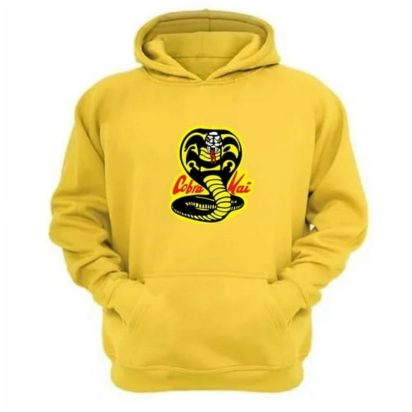 Polerón Canguro Cobra Kai Amarillo Talla Xl Unisex