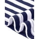 thumbnail image 5 of INSPIRE CHIC Camiseta Casual de Algodón Ajustada de Manga Larga a Rayas con Cuello Redondo para Mujer, Regreso a Clases, Azul Marino a Rayas, Talla L, 5 of 6