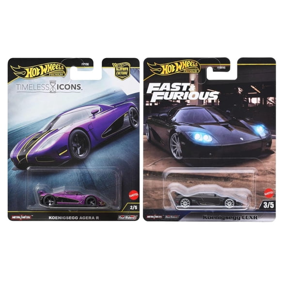 Pack de 2 unidades de Hot Wheels Fast & Furious Koenigsegg de Diecast Cars